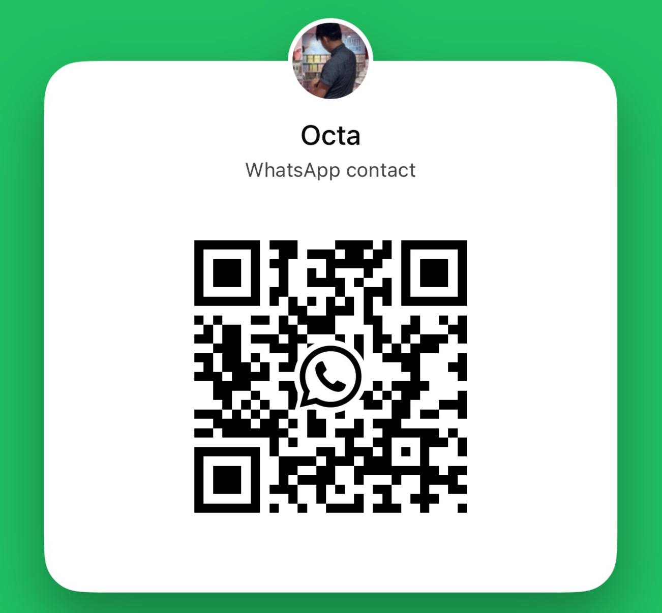 WhatsApp QR code to chat with Octa